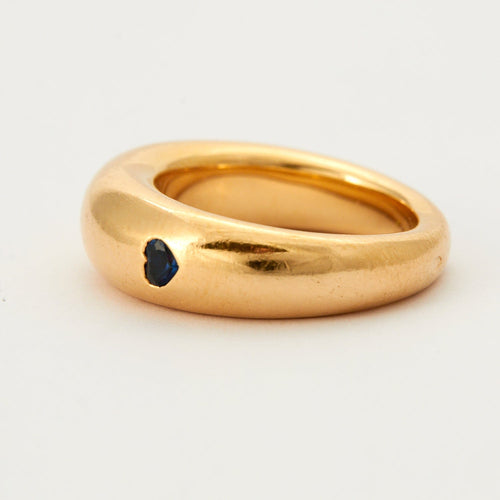 Bague 51 CHAUMET - Bague Jonc Saphir Cœur 58 Facettes DV0360-9