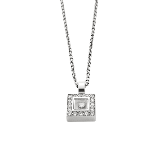 CHOPARD necklace - HAPPY DIAMOND square necklace Diamonds 58 Facettes DV0473-2