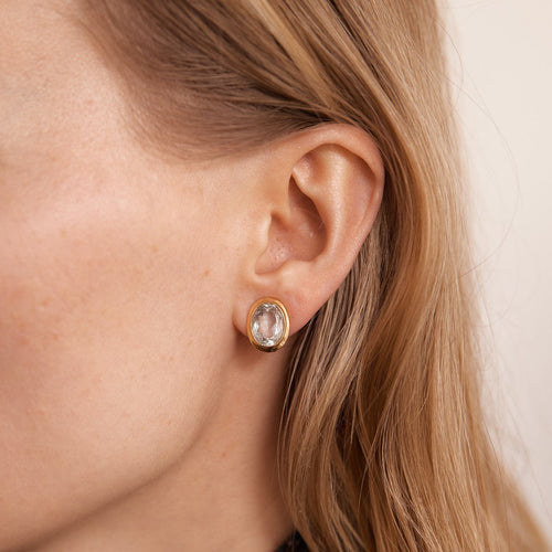 Boucles d'oreilles Clips d'oreilles Aigues-marines 58 Facettes DV0088-10