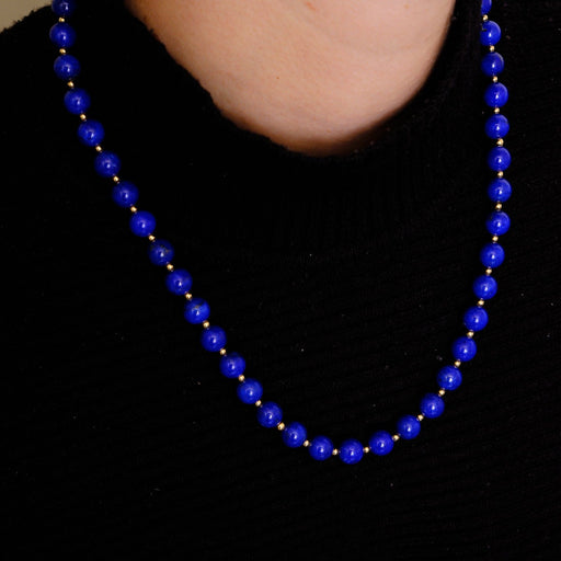 Collier Collier de perles de lapis lazuli 58 Facettes DV0162-9