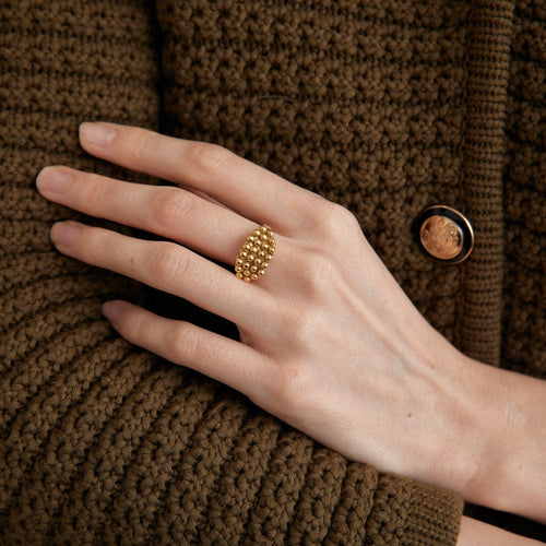 Bague 54 Bague Porteloise Or Jaune 58 Facettes