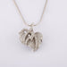 Necklace Length: 45.5 cm / White/Grey / 585 Gold Gold & Diamond Pendant Necklace 58 Facettes 200024R