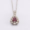 Collier Collier Pendentif Saphir rose Diamants 58 Facettes DV0012-3