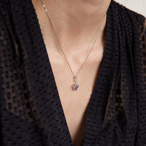 Collier Collier Pendentif Tanzanite Diamants 58 Facettes DV0080-2