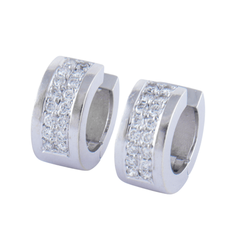 Boucles d'oreilles Créoles pavage Diamants 58 Facettes DV0034-1