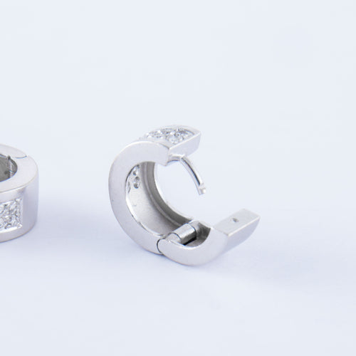 Boucles d'oreilles Créoles pavage Diamants 58 Facettes DV0034-1