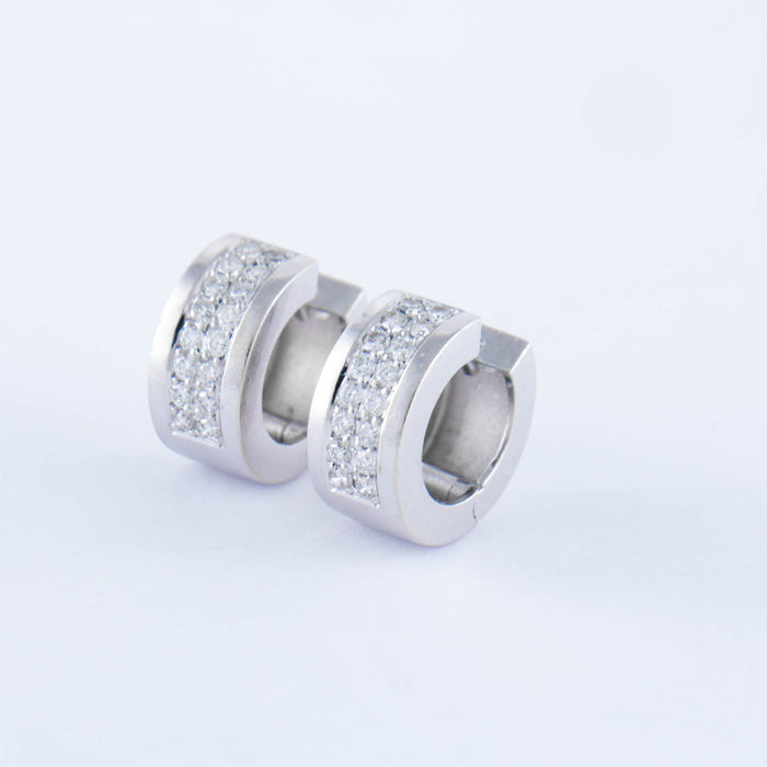 Boucles d'oreilles Créoles pavage Diamants 58 Facettes DV0034-1