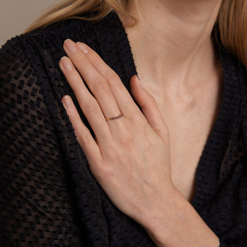 Bague 53 Demi-alliance Rubis 58 Facettes DV0078-2