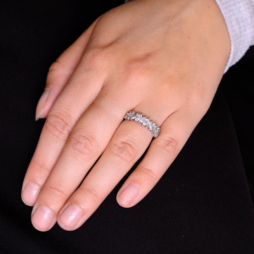 Bague 53 Demie alliance diamants 58 Facettes DV0295-1