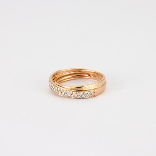 Bague 50 DIDIER GUERIN - Bague croisée pavage Diamants 58 Facettes DV0083-5