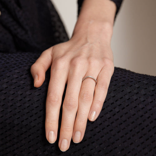 Bague 47 DINH VAN - Alliance carrée Diamants 58 Facettes DV0112-5