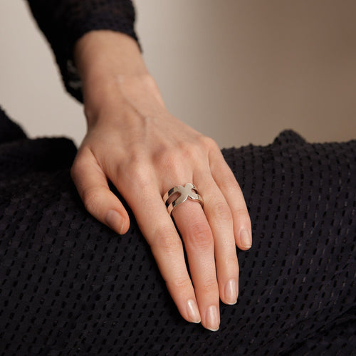 Bague 54 DINH VAN - Anneau en Argent 58 Facettes DV0120-3