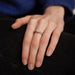 Bague 54 / Blanc/Gris / Or 585 Bague Solitaire Diamant 0.20 carat 58 Facettes 150235R