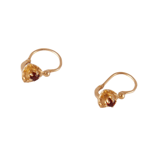 Boucles d'oreilles Dormeuses Grenats 58 Facettes DV0055-11
