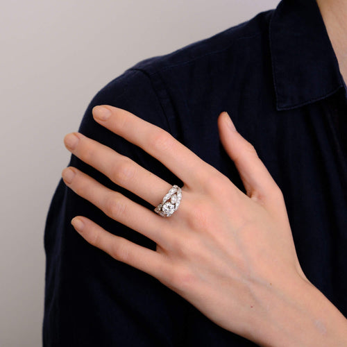 Bague 52 Élégante Bague Diamants Or Gris 58 Facettes DV0238-1