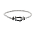 FRED bracelet - Force 10 Medium Model gray gold steel enamel 58 Facettes DV0305-4