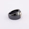 Bague 55 GUY LAROCHE- Bague Céramique noire Diamants 58 Facettes DV0006-1