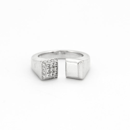 Bague 53 HERMES - Bague "Clou de Forge" en Or Gris et Diamants 58 Facettes DV0184-17