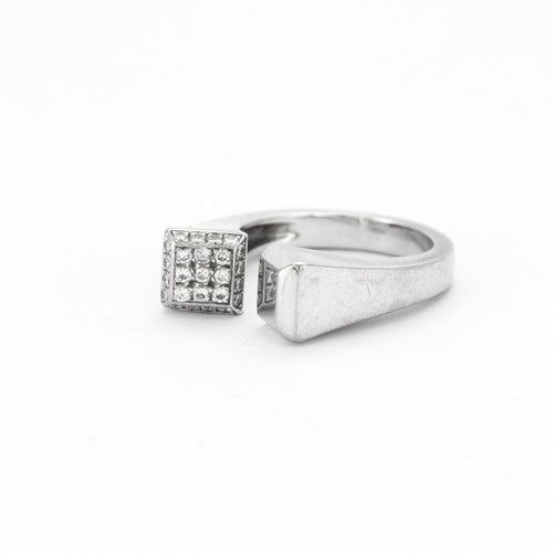 Bague 53 HERMES - Bague "Clou de Forge" en Or Gris et Diamants 58 Facettes DV0184-17