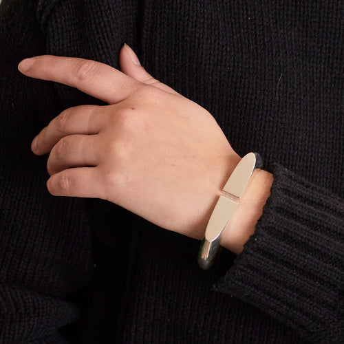 Bracelet HERMÈS - Bracelet Jonc en Argent 58 Facettes DV0365-12