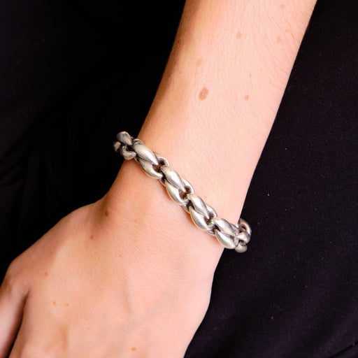 Bracelet HERMES - Bracelet maille épis tressé 58 Facettes DV0266-1