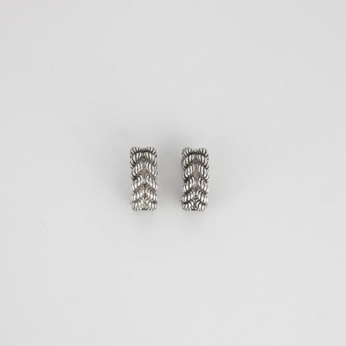 Boucles d'oreilles HERMES - Paire de boucles d'oreilles maille tressée 58 Facettes DV0269-1