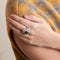 Bague 55 Importante Bague cocktail platine et jade 58 Facettes DV0377-1