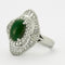 Bague 55 Importante Bague cocktail platine et jade 58 Facettes DV0377-1