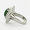 Bague 55 Importante Bague cocktail platine et jade 58 Facettes DV0377-1