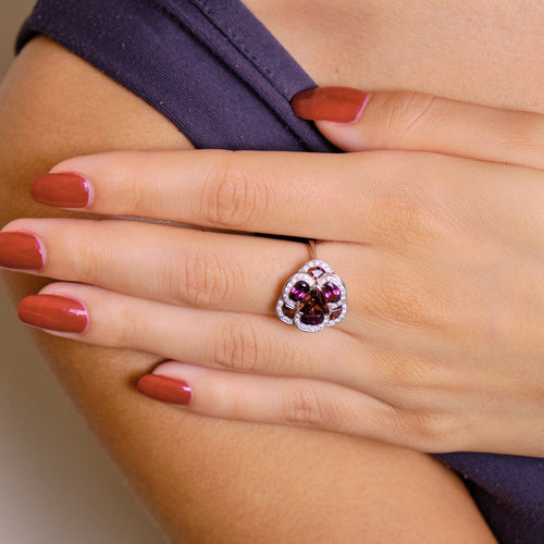 Bague 53 ISABELLE LANGLOIS - Bague à motif floral 58 Facettes DV0277-1