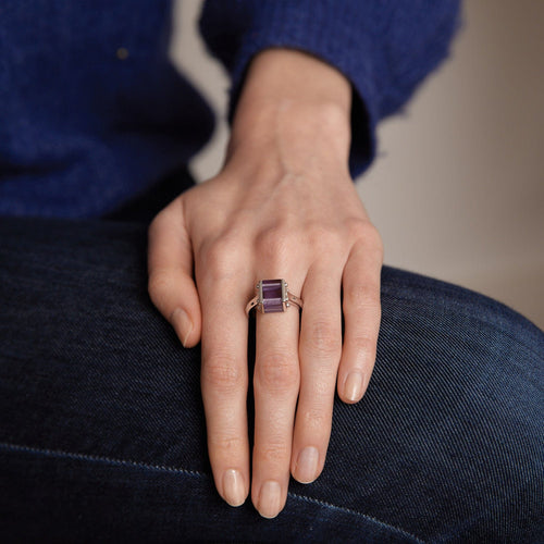 Bague 52 LOUIS VUITTON - Bague Mini Malle cube d'Améthyste 58 Facettes DV0105-1