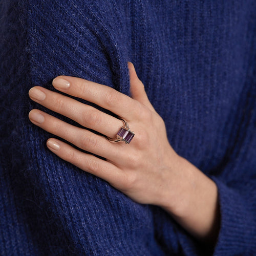 Bague 52 LOUIS VUITTON - Bague Mini Malle cube d'Améthyste 58 Facettes DV0105-1