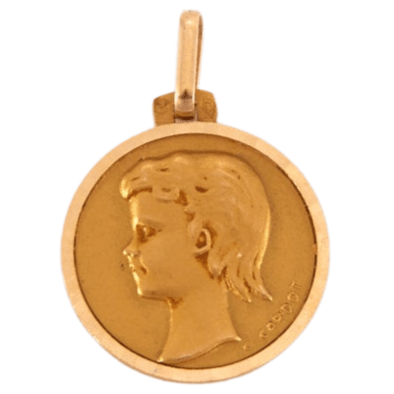 Pendentif Médaille Profil masculin signée Cardot 58 Facettes DV0042-2
