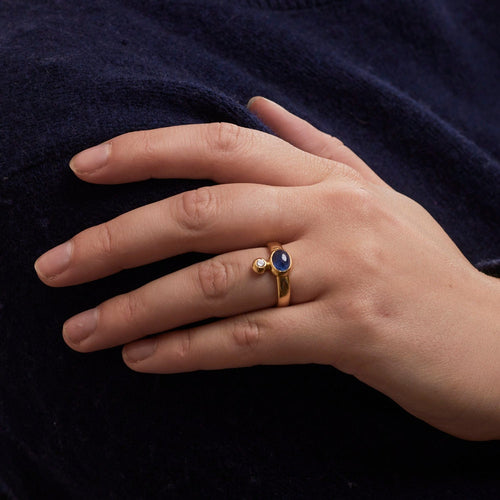 Bague 52 NIESSING - Bague Moderniste Saphir Diamant 58 Facettes DV0400-2