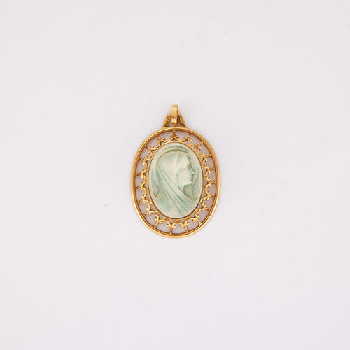 Pendentif PAUL BRANDT- Médaille Nacre Vierge 58 Facettes DV0079-1