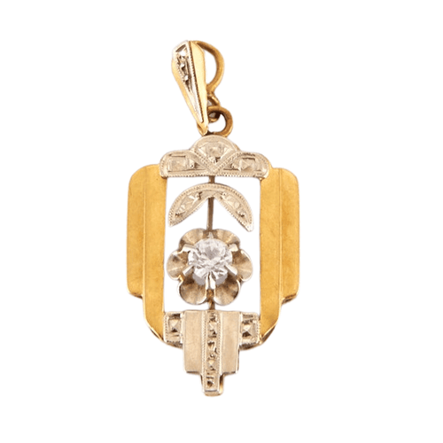 Pendentif Pendentif bicolore ajouré 58 Facettes DV0042-5