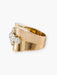 Ring Bague Rouleau 1940 Yellow Gold & Diamonds 58 Facettes 210002-4033