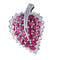 Pendentif Pendentif Feuille, Rubis & Diamants, Or Blanc 58 Facettes DV0032-49