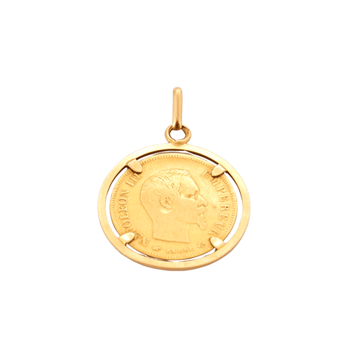 Pendentif Pendentif Or Jaune Pièce de 10 Francs Napoléon III 58 Facettes DV0422-2