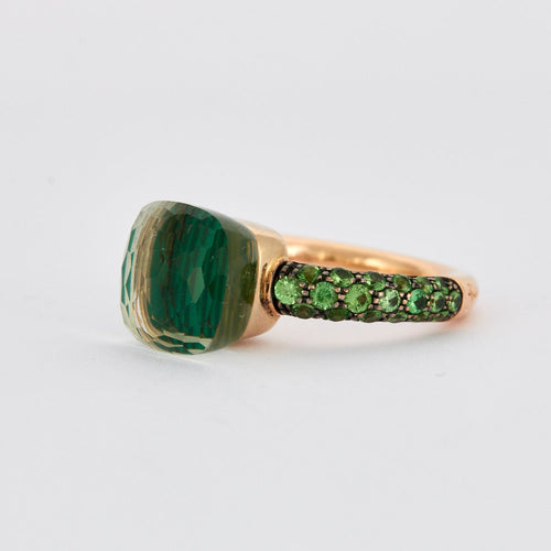 Bague 53 POMELLATO - Bague NUDO Prasiolite tsavorites 58 Facettes DV0343-28
