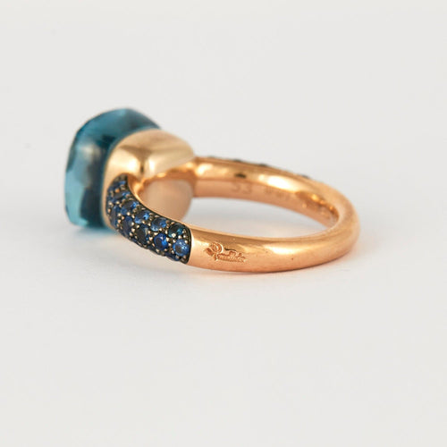 Bague 53 POMELLATO - Bague NUDO Topaze Saphirs 58 Facettes DV0343-26