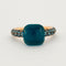 Bague 53 POMELLATO - Bague Nudo Turquoise et Topazes 58 Facettes DV0343-29