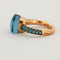 Bague 53 POMELLATO - Bague Nudo Turquoise et Topazes 58 Facettes DV0343-29