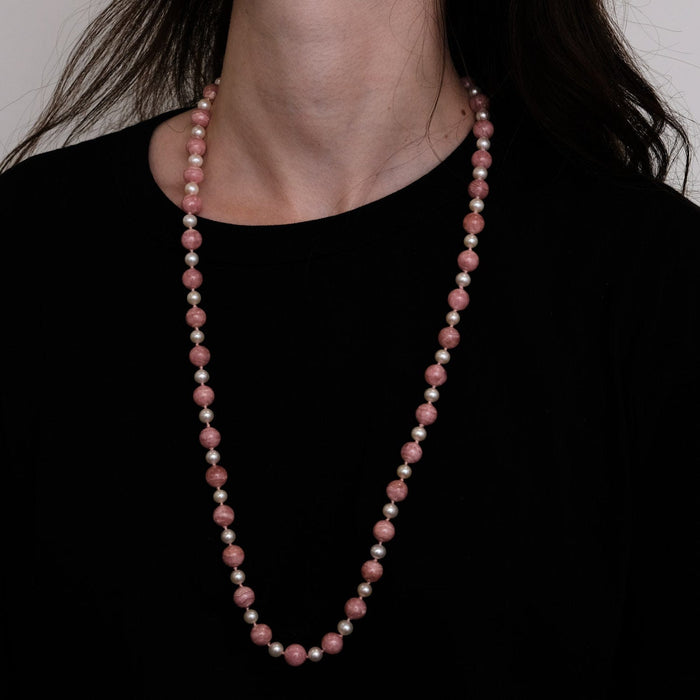 Collier Sautoir Rhodochrosites Perles 58 Facettes DV0162-6