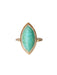 Bague marquise amazonite & or rose 58 Facettes