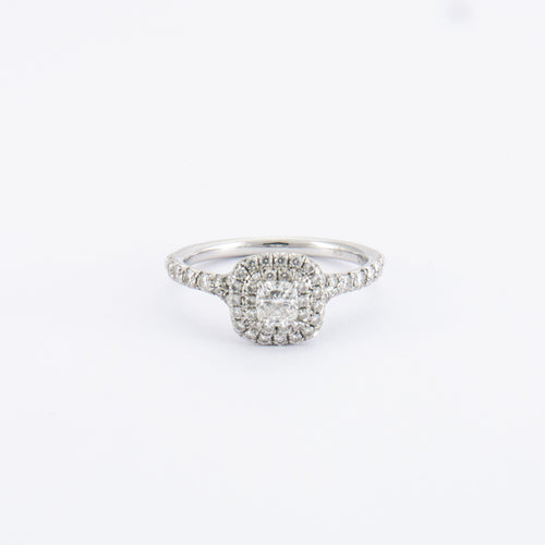 Bague 48 TIFFANY & CO - Bague Soleste Platine Diamants 58 Facettes DV0161-1