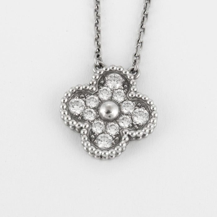 Collier VAN CLEEF & ARPELS - Collier Vintage Alhambra Diamants 58 Facettes DV0315-2