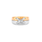 Bague 51 Bague Double Jonc Or Jaune, Or Gris et Diamants 58 Facettes DV0409-1