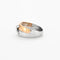 Bague 51 Bague Double Jonc Or Jaune, Or Gris et Diamants 58 Facettes DV0409-1