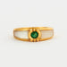 Ring 53 Yellow gold bangle ring centered with an emerald 58 Facettes DV0322-2